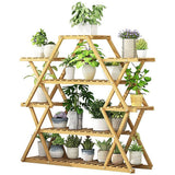 darrahopens Home & Garden > Home & Garden Others Bamboo Multilayer Flower Plant Bonsai Rack Shelf Stand Porch Lawn Patio