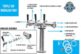 darrahopens Home & Garden > Home & Garden Others Beer Font Tower - Triple Tap Modular Beer Font with Tap
