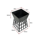 darrahopens Home & Garden > Home & Garden Others Black Fire Pit Square Log Patio Garden Heater Outdoor Table Top BBQ Camping