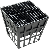 darrahopens Home & Garden > Home & Garden Others Black Fire Pit Square Log Patio Garden Heater Outdoor Table Top BBQ Camping