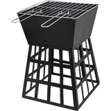 darrahopens Home & Garden > Home & Garden Others Black Fire Pit Square Log Patio Garden Heater Outdoor Table Top BBQ Camping