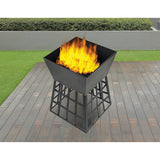 darrahopens Home & Garden > Home & Garden Others Black Fire Pit Square Log Patio Garden Heater Outdoor Table Top BBQ Camping