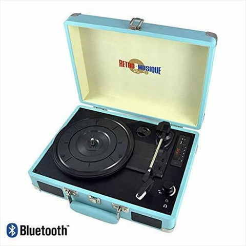 Darrahopens Home & Garden > Home & Garden Others Bluetooth Suitcase Style Record Player - Turquoise