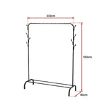darrahopens Home & Garden > Home & Garden Others Closet Organizer Metal Garment Rack Portable Clothes Hanger Storage Shoes Rack Black