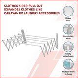 darrahopens Home & Garden > Home & Garden Others Clothes Airer Pull Out Expander Clothes Line Caravan RV Laundry Accessories