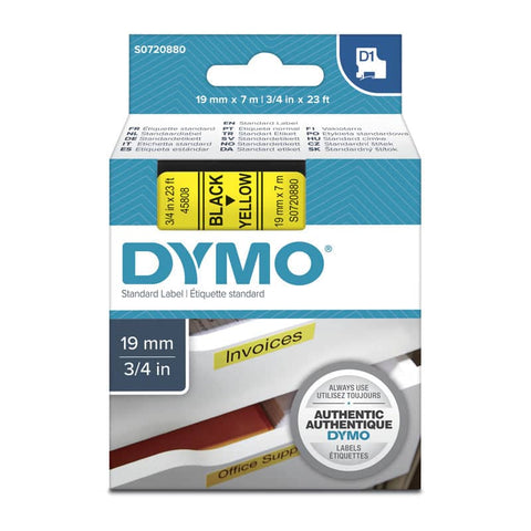 darrahopens Home & Garden > Home & Garden Others DYMO Black on Yellow 19mmx7m Tape