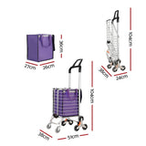 Darrahopens Home & Garden > Home & Garden Others Emajin Foldable Shopping Cart Trolley 35L Grocery Bag Rolling Wheel Portable