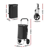 Darrahopens Home & Garden > Home & Garden Others Emajin Foldable Shopping Cart Trolley Grocery Storage Portable Aluminum 45KG