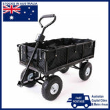 Darrahopens Home & Garden > Home & Garden Others Garden Dump Rolling Mesh Cart with Heavy Duty Steel Frame,10 Inch Pneumatic Tires Maximum Load Capacity of 300 Kg (Black)