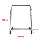 darrahopens Home & Garden > Home & Garden Others Heavy Metal Double Clothes Rail Hanging Rack Garment Display Stand Storage Shelf