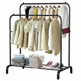 darrahopens Home & Garden > Home & Garden Others Heavy Metal Double Clothes Rail Hanging Rack Garment Display Stand Storage Shelf