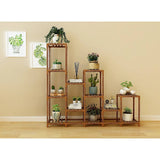 darrahopens Home & Garden > Home & Garden Others Indoor Outdoor Garden Plant Stand Planter Flower Pot Shelf Wooden Shelving - 12 Shelves