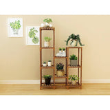 darrahopens Home & Garden > Home & Garden Others Indoor Outdoor Garden Plant Stand Planter Flower Pot Shelf Wooden Shelving - 9 Shelves