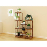 darrahopens Home & Garden > Home & Garden Others Indoor Outdoor Garden Plant Stand Planter Flower Pot Shelf Wooden Shelving - 9 Shelves