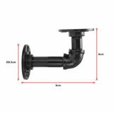 darrahopens Home & Garden > Home & Garden Others Industrial Black Iron Pipe Bracket Wall Mounted Floating Shelf - Set of 2