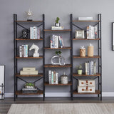 Darrahopens Home & Garden > Home & Garden Others Industrial Shelf Bookshelf, Vintage Wood and Metal Bookcase Furniture for Home & Office