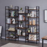 Darrahopens Home & Garden > Home & Garden Others Industrial Shelf Bookshelf, Vintage Wood and Metal Bookcase Furniture for Home & Office