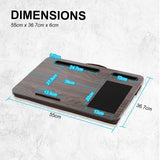 darrahopens Home & Garden > Home & Garden Others Kandaka Iron Grey Oak Lap Desk Laptop Tablet Stand Cushioned Lapdesk Mousepad