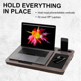 darrahopens Home & Garden > Home & Garden Others Kandaka Iron Grey Oak Lap Desk Laptop Tablet Stand Cushioned Lapdesk Mousepad