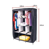 darrahopens Home & Garden > Home & Garden Others Large Portable Clothes Closet Canvas Wardrobe Storage Organizer with Shelves