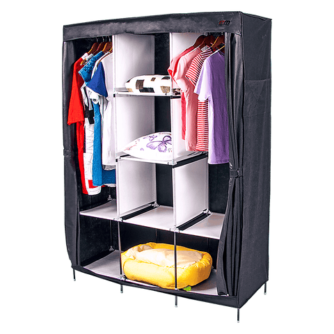 darrahopens Home & Garden > Home & Garden Others Large Portable Clothes Closet Canvas Wardrobe Storage Organizer with Shelves