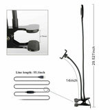 Darrahopens Home & Garden > Home & Garden Others LED Selfie Ring Light with Cell Phone Holder Flexible Stand Live Stream Lamp AU