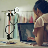 Darrahopens Home & Garden > Home & Garden Others LED Selfie Ring Light with Cell Phone Holder Flexible Stand Live Stream Lamp AU