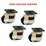 darrahopens Home & Garden > Home & Garden Others Leveling Casters Swivel Workbench Adjustable Wheel 1000KG Retractable 4PCS