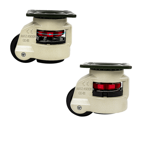 darrahopens Home & Garden > Home & Garden Others Leveling Casters Swivel Workbench Adjustable Wheel 1000KG Retractable 4PCS