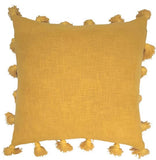 Darrahopens Home & Garden > Home & Garden Others Mustard cushion with tassels 45x45cm