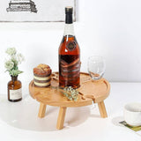 darrahopens Home & Garden > Home & Garden Others Outdoor Picnic Table Wooden Portable Folding Mini Wine Rack Picnic Table