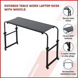 darrahopens Home & Garden > Home & Garden Others Overbed Table Work Laptop Desk with Wheels