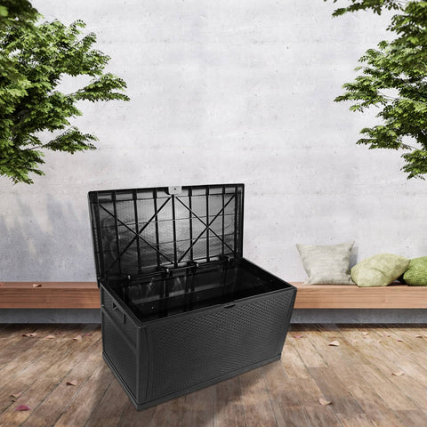 darrahopens Home & Garden > Home & Garden Others Patio Deck Box Outdoor Storage Plastic Bench Box 450 Litre