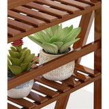 darrahopens Home & Garden > Home & Garden Others Plant Stand Outdoor Indoor Garden Wood Bamboo Shelf Folding 100CM Length