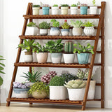 darrahopens Home & Garden > Home & Garden Others Plant Stand Outdoor Indoor Garden Wood Bamboo Shelf Folding 100CM Length