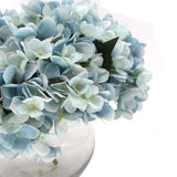 darrahopens Home & Garden > Home & Garden Others Premium Faux Hydrangea With Glass Vase (Artificial Flowering Blue Hydrangea) 23cm