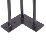 darrahopens Home & Garden > Home & Garden Others Set of 4 Industrial 3-Rod Retro Hairpin Table Legs 12mm Steel Bench Desk - 11cm Black