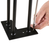 darrahopens Home & Garden > Home & Garden Others Set of 4 Industrial 3-Rod Retro Hairpin Table Legs 12mm Steel Bench Desk - 11cm Black