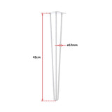 darrahopens Home & Garden > Home & Garden Others Set of 4 Industrial 3-Rod Retro Hairpin Table Legs 12mm Steel Bench Desk - 71cm White