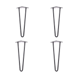 darrahopens Home & Garden > Home & Garden Others Set of 4 Industrial Retro Hairpin Table Legs 12mm Steel Bench Desk - 41cm Black