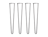 darrahopens Home & Garden > Home & Garden Others Set of 4 Industrial Retro Hairpin Table Legs 12mm Steel Bench Desk - 71cm Black