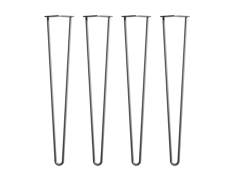 darrahopens Home & Garden > Home & Garden Others Set of 4 Industrial Retro Hairpin Table Legs 12mm Steel Bench Desk - 71cm Black