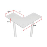 darrahopens Home & Garden > Home & Garden Others Set of 4 Industrial Retro Hairpin Table Legs 12mm Steel Bench Desk - 71cm White