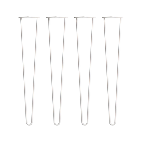 darrahopens Home & Garden > Home & Garden Others Set of 4 Industrial Retro Hairpin Table Legs 12mm Steel Bench Desk - 71cm White