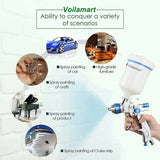 Darrahopens Home & Garden > Home & Garden Others Spray Gun HVLP Gravity Gun Paint Feed Air Spray Gun Kit 3 Nozzle 1.4mm 1.7mm 2mm