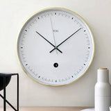 Darrahopens Home & Garden > Home & Garden Others Toki Metta Brushed Gold Silent Sweep Second Wall Clock Date 40cm
