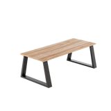 darrahopens Home & Garden > Home & Garden Others Trapezium-Shaped Table Bench Desk Legs Retro Industrial Design Fully Welded - Black