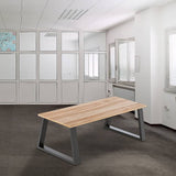 darrahopens Home & Garden > Home & Garden Others Trapezium-Shaped Table Bench Desk Legs Retro Industrial Design Fully Welded - Black