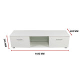 darrahopens Home & Garden > Home & Garden Others TV Cabinet Entertainment Unit Stand High Gloss Storage Shelf 140cm White