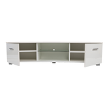 darrahopens Home & Garden > Home & Garden Others TV Cabinet Entertainment Unit Stand High Gloss Storage Shelf 140cm White
